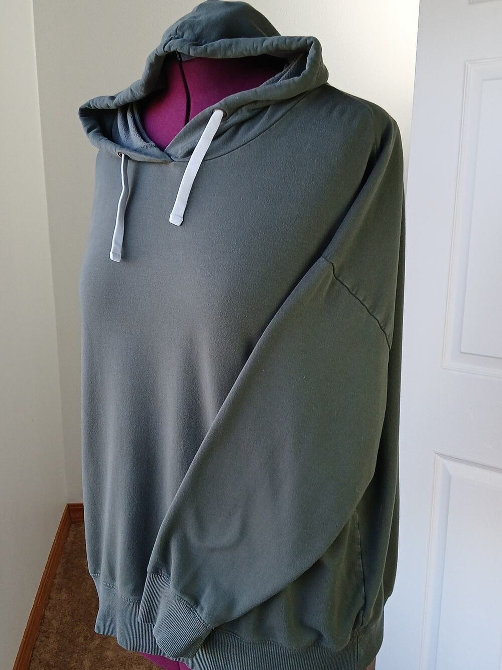 Buffalo David Bitton Olive Green Hoodie XL basic unisex sweatshirt relaxed fit